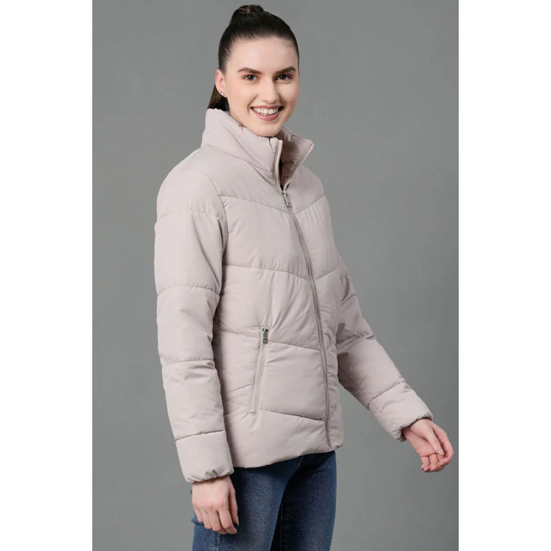 Women's Beige Padded Jacket - Image 2