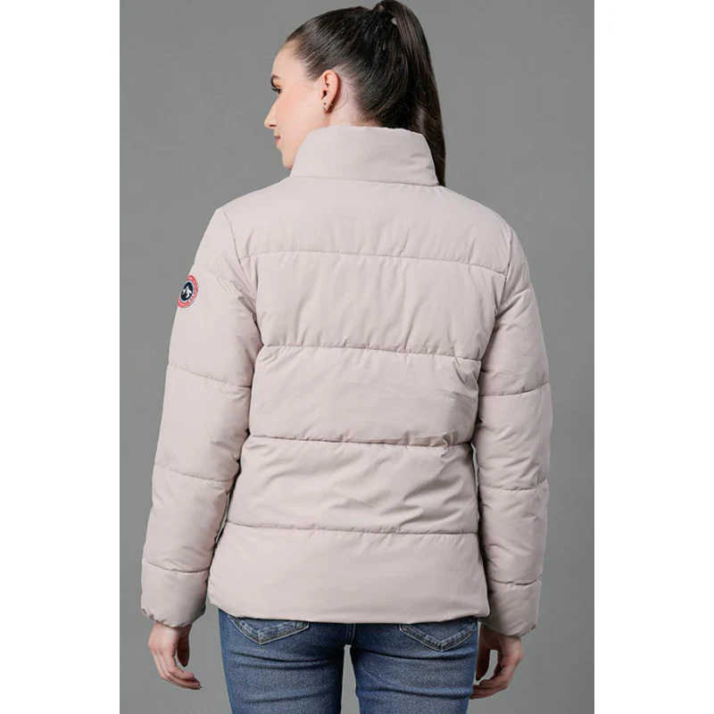 Women's Beige Padded Jacket - Image 3