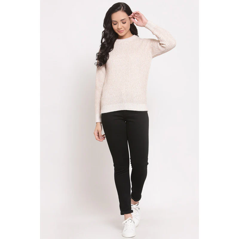 Women's Beige Sweater - Image 4