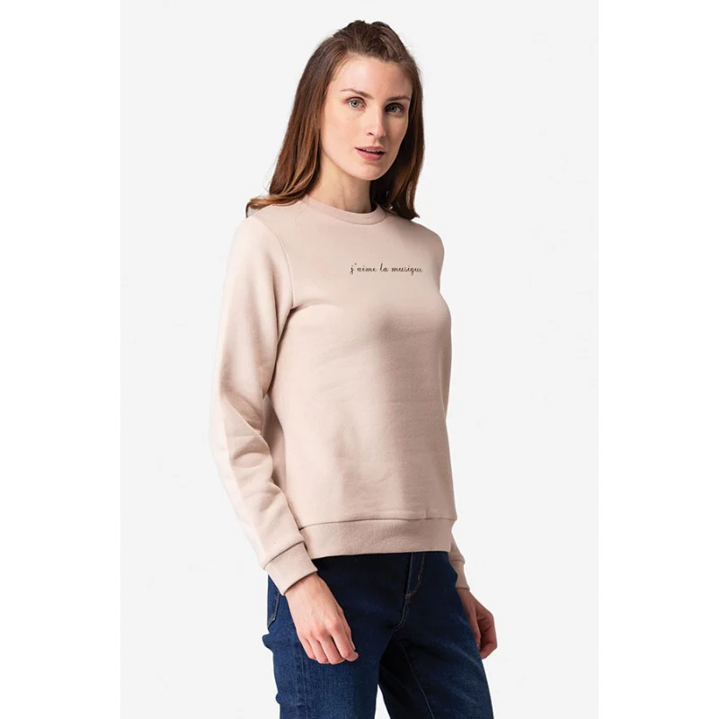 Women's Beige Sweatshirt - Image 3