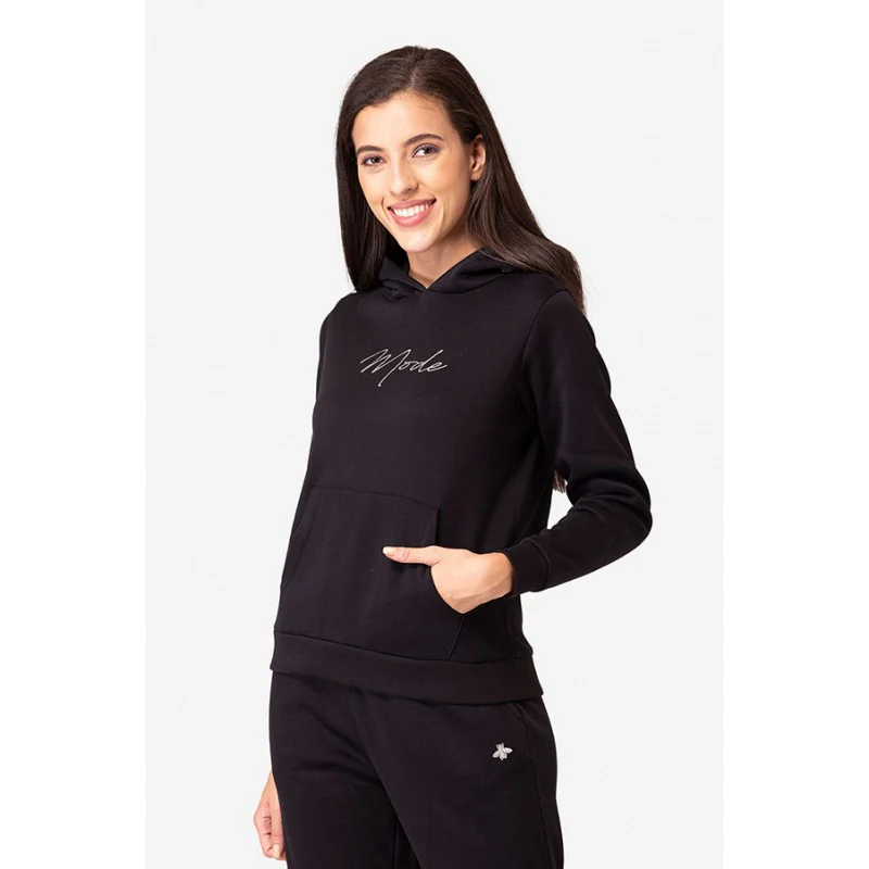 Women's Black Hoodie - Image 2
