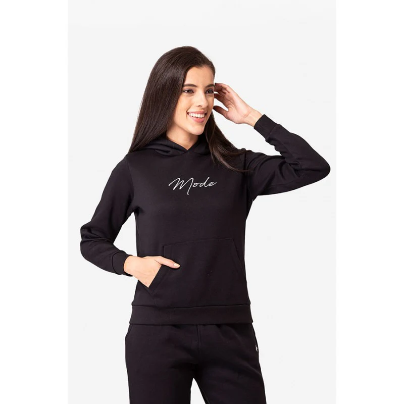 Women's Black Hoodie - Image 3