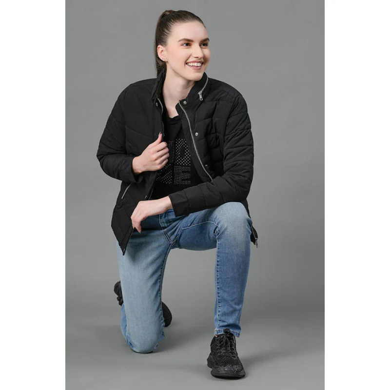 Women's Black Padded Jacket - Image 5