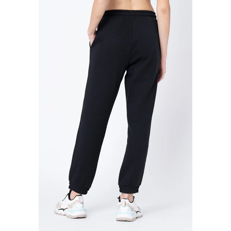 Women's Black Solid Jogger - Image 3