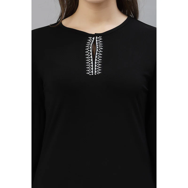 Women Black Solid Top - Image 3
