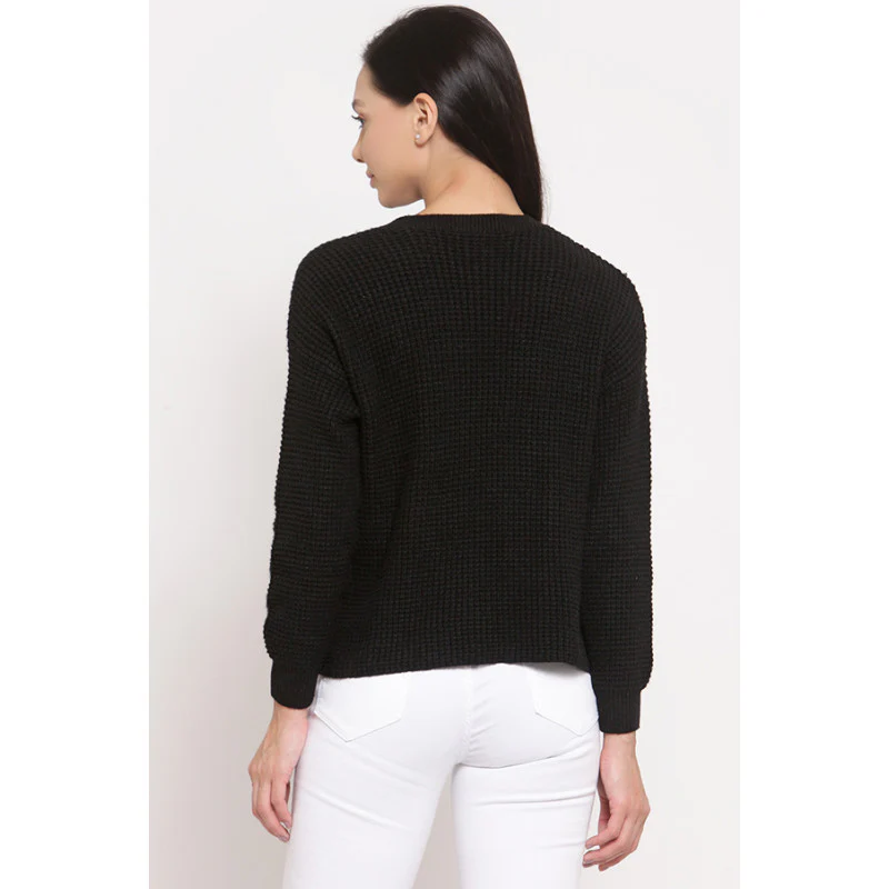 Women's Black Sweater - Image 2