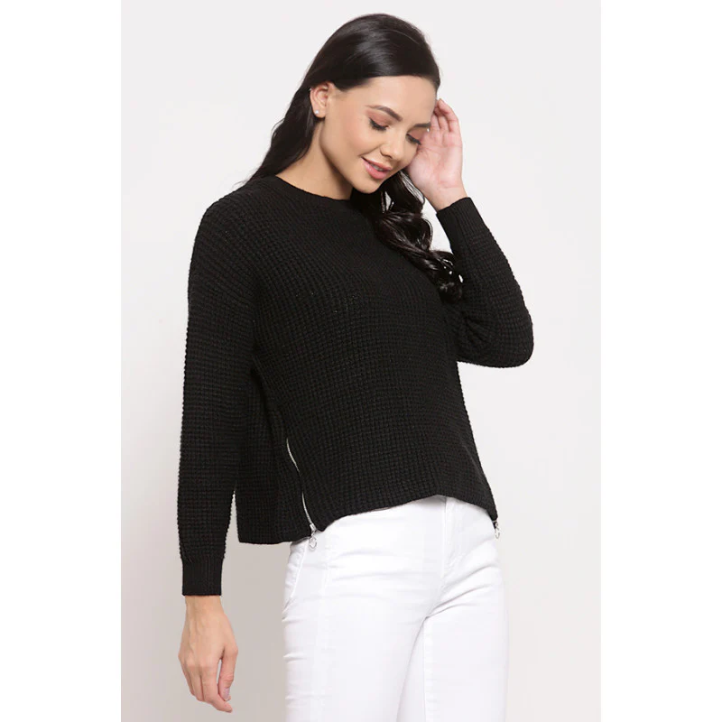 Women's Black Sweater - Image 3