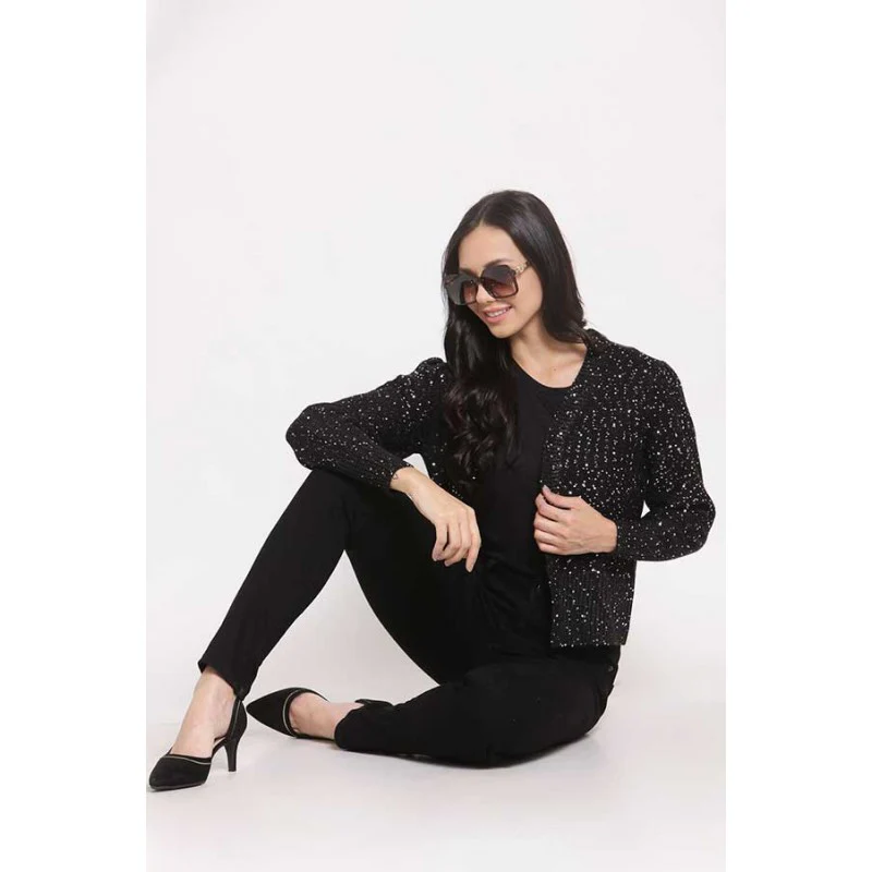 Women's Black Sweater - Image 4