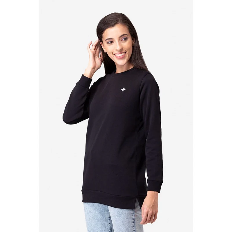 Women's Black Sweatshirt - Image 3
