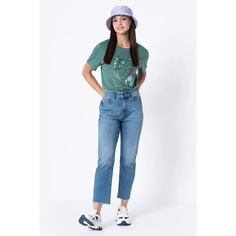 Women's Blue  Straight Jeans - Image 5