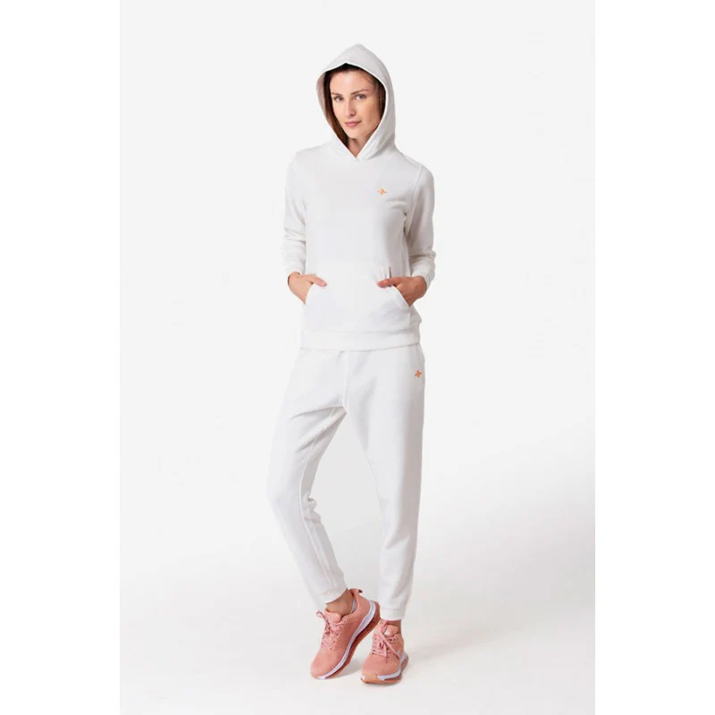 Women's Bright Off White Hoodie Sweatshirt - Image 5