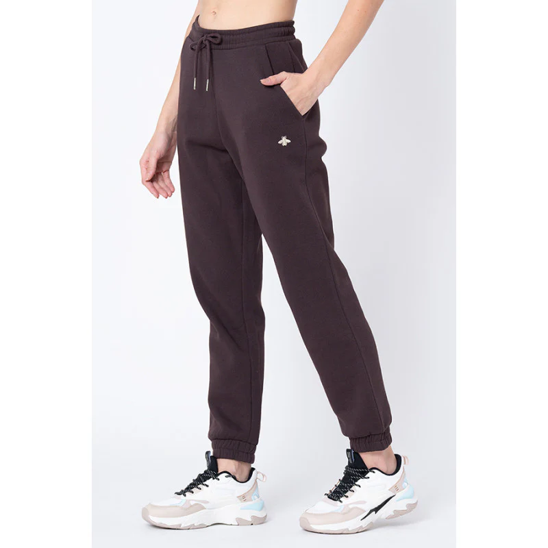 Women's Brown Solid Jogger - Image 2