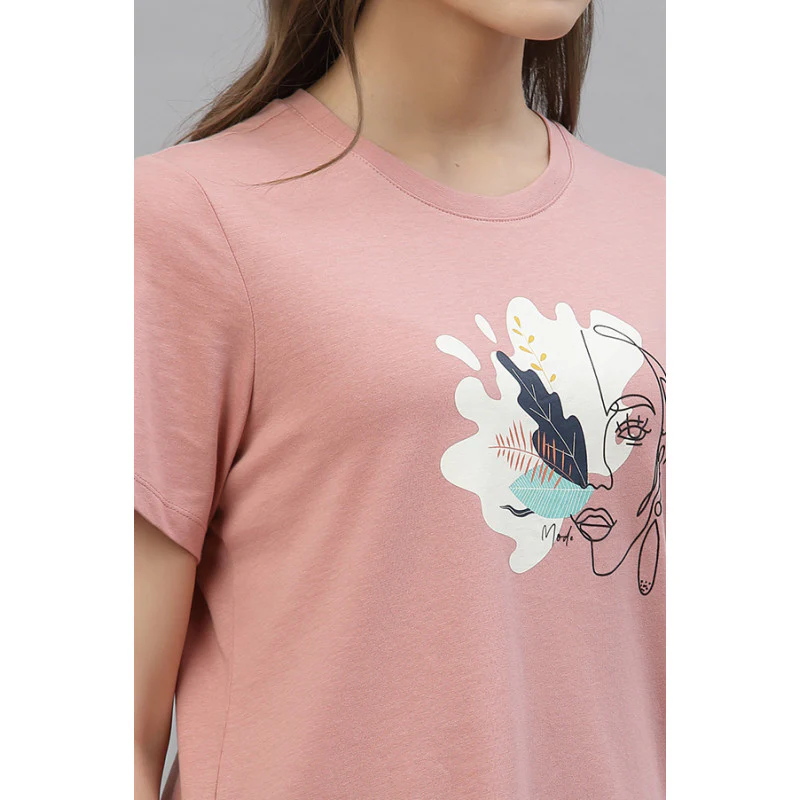 Women's Coral Haze Graphic Print T-Shirt - Image 3