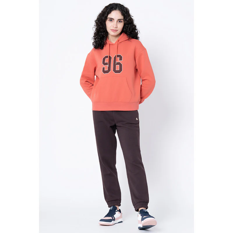 Women's Coral Typography Hoodie - Image 5