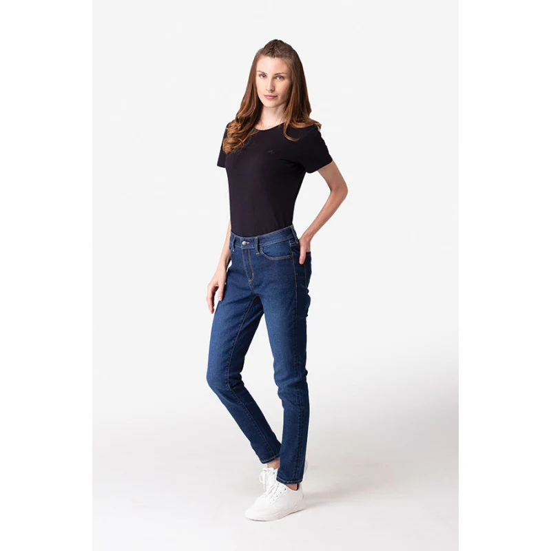 Women's Dark Blue Denim Jeans - Image 5