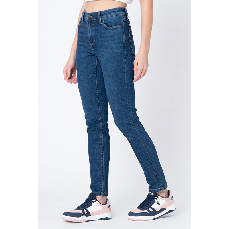 Women's Dark Blue Skinny Jeans - Image 2
