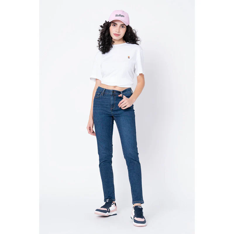 Women's Dark Blue Skinny Jeans - Image 5