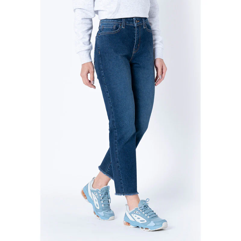 Women's Dark Blue  Straight Jeans - Image 2