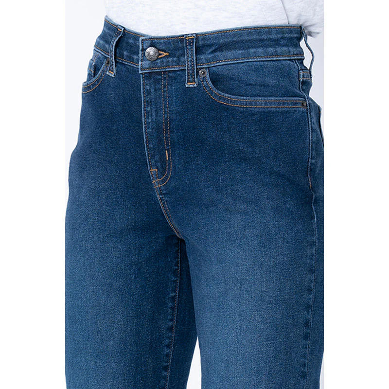 Women's Dark Blue  Straight Jeans - Image 4