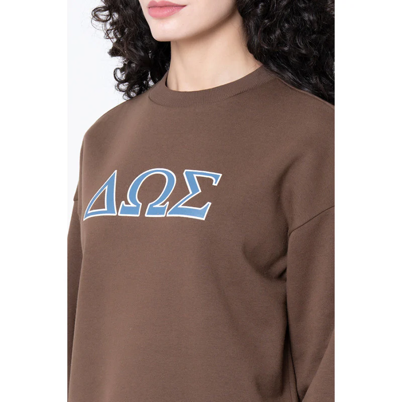 Women's Dark Brown Graphic Print Sweatshirt - Image 4