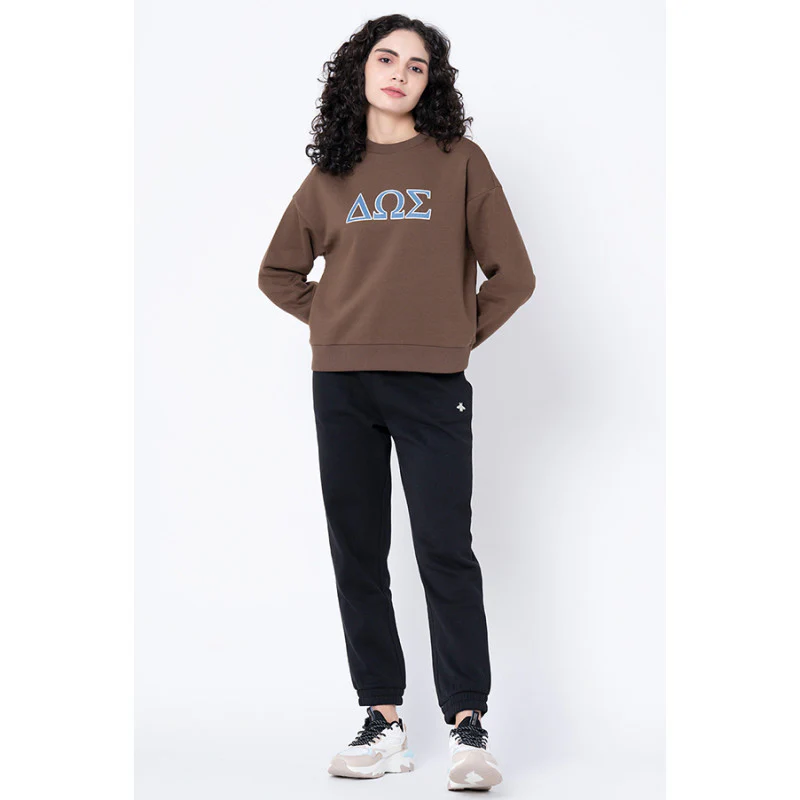 Women's Dark Brown Graphic Print Sweatshirt - Image 5