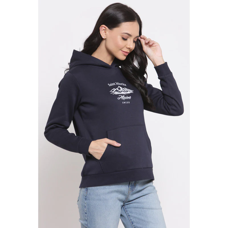 Women's Dark Navy Hoodie - Image 3