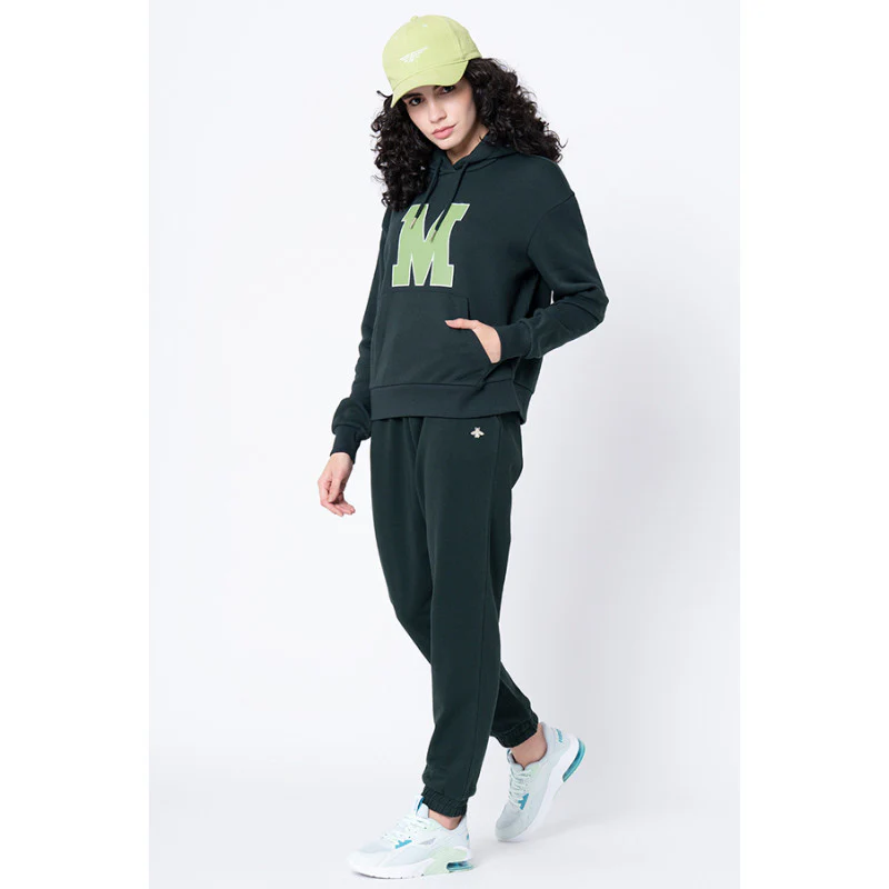 Women's Deep Green Solid Jogger - Image 5