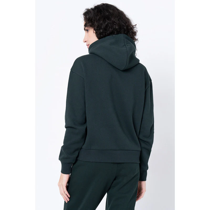 Women's Deep Green Typography Hoodie - Image 3
