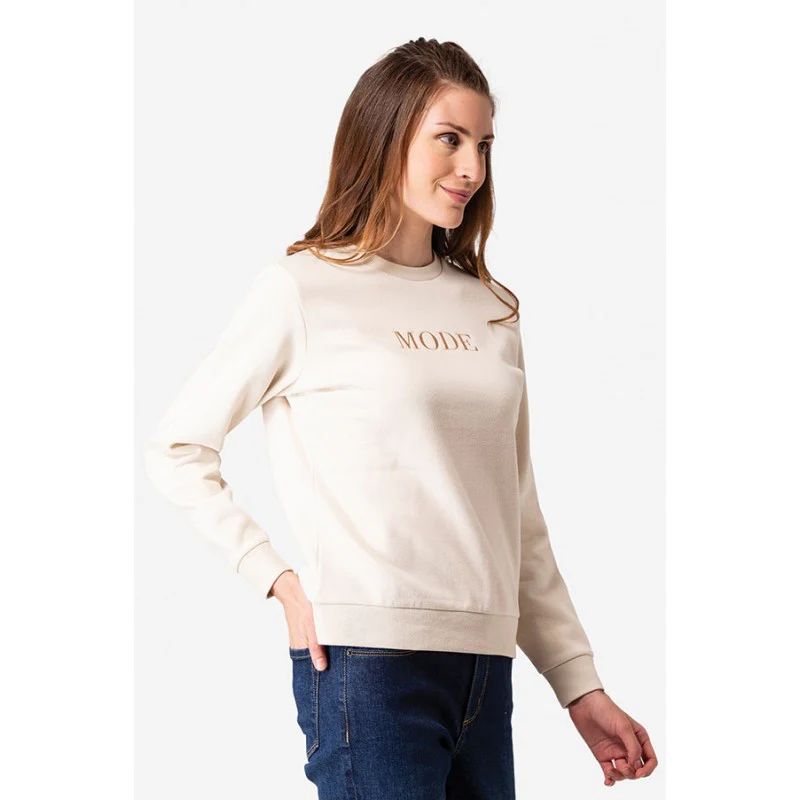 Women's Dull Off White Sweatshirt - Image 3