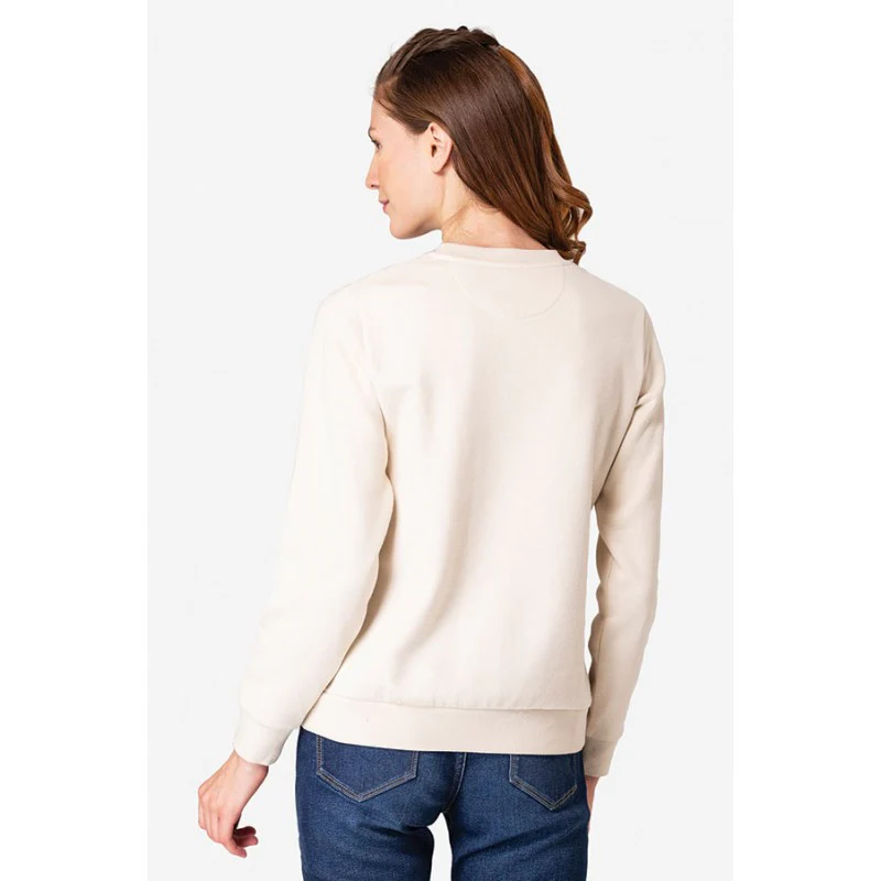 Women's Dull Off White Sweatshirt - Image 4