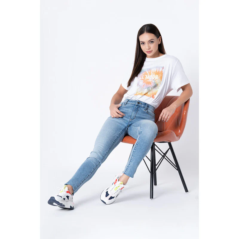 Women's Ice Blue  Skinny Jeans - Image 5