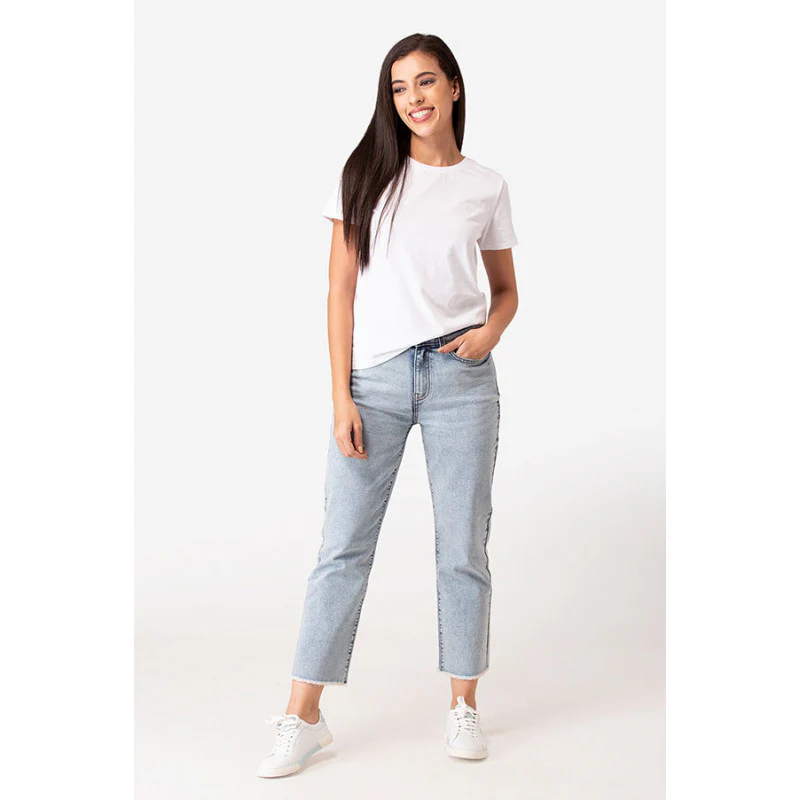 Women's Light Blue Denim Jeans - Image 5