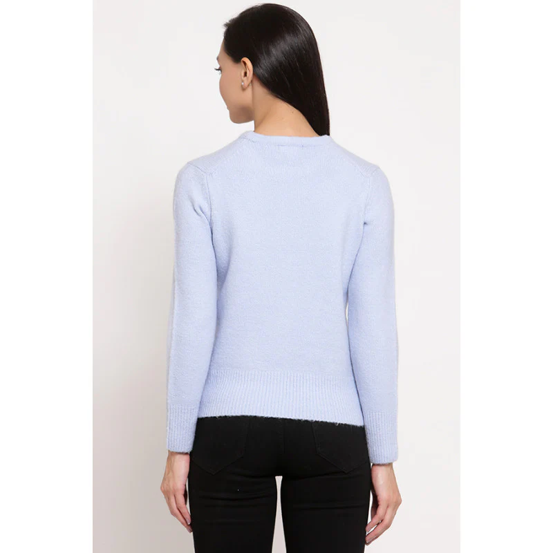 Women's Light Blue Sweater - Image 2