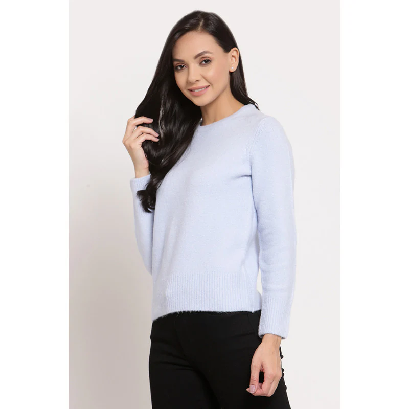 Women's Light Blue Sweater - Image 3