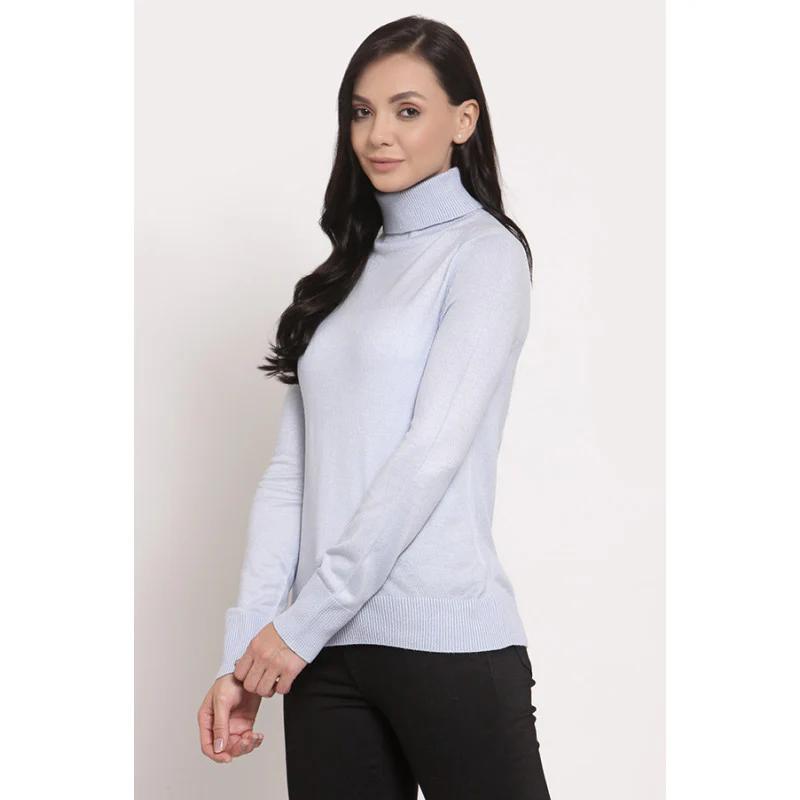 Women's Light Blue Sweater - Image 3