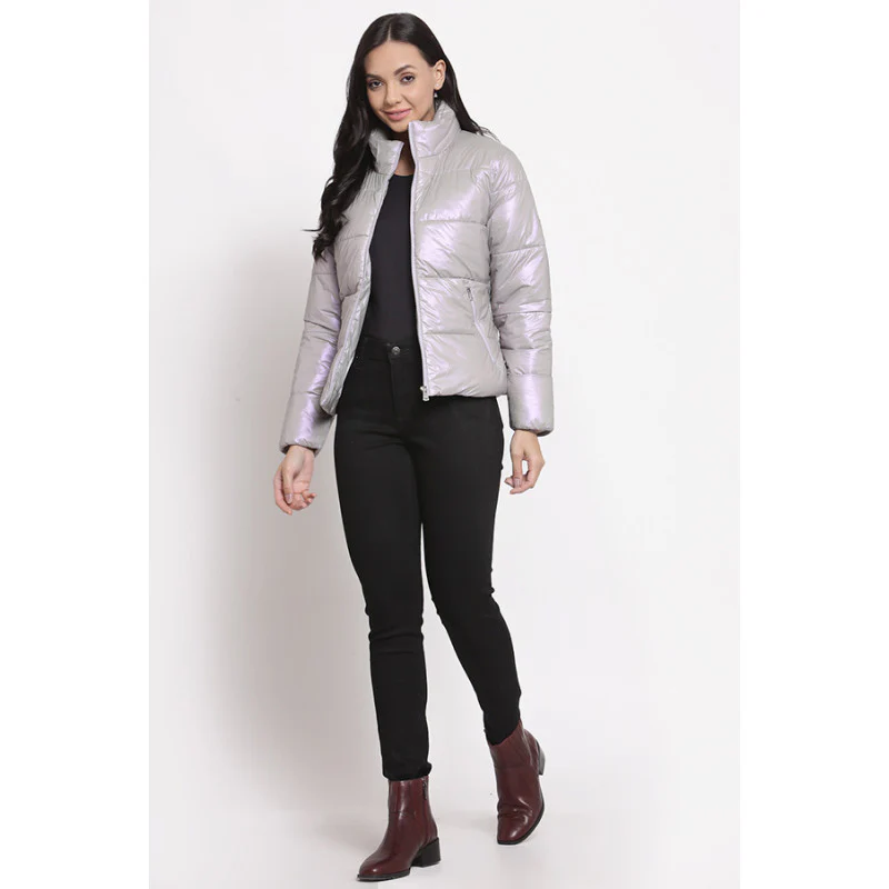 Women's Light Grey Jacket - Image 4