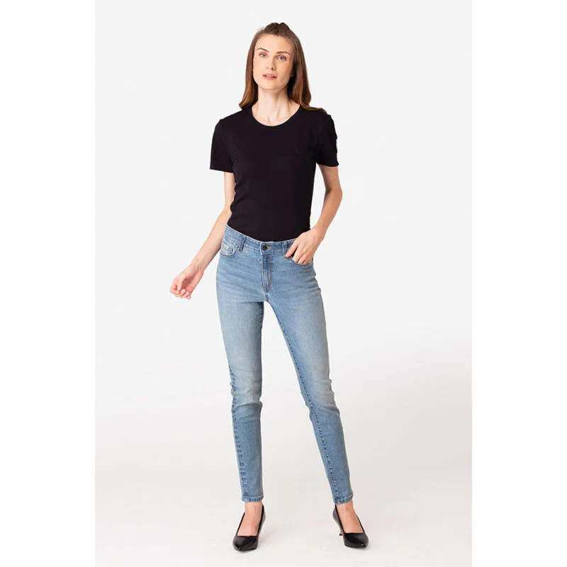 Women's Light Indigo Denim Jeans - Image 5