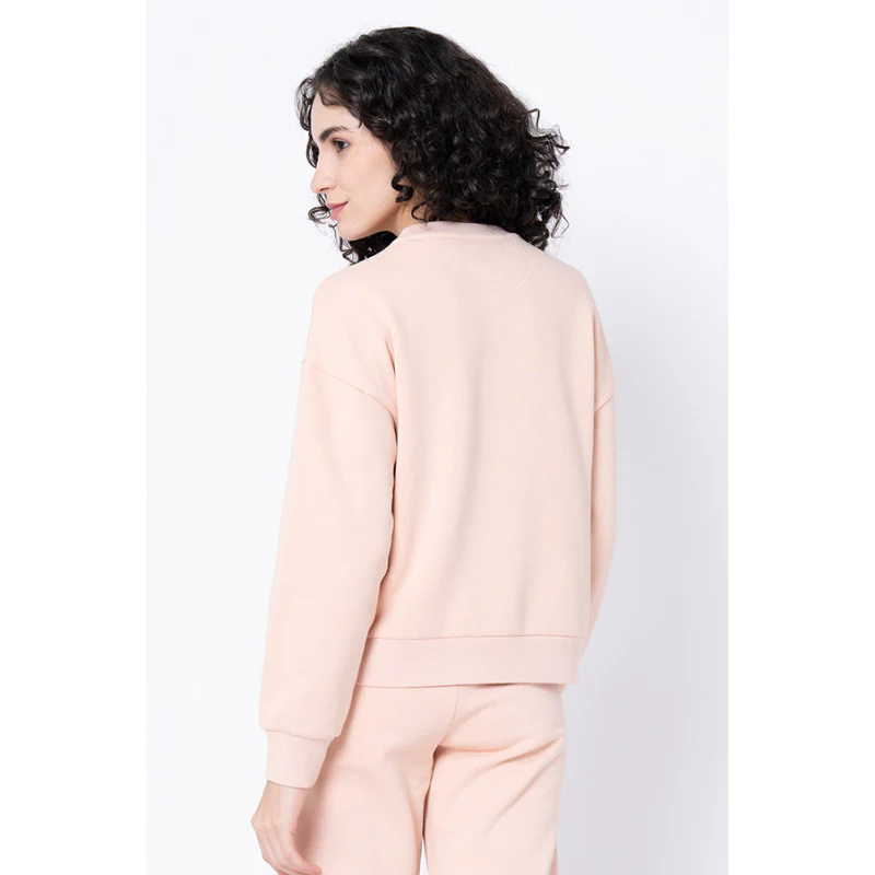 Women's Light Peach Typography Sweatshirt - Image 3