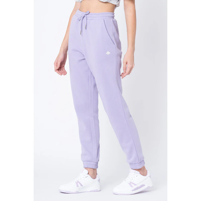 Women's Light Purple Solid Jogger - Image 2