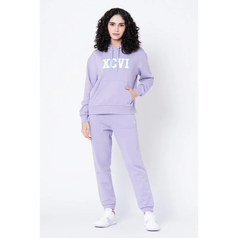 Women's Light Purple Solid Jogger - Image 5