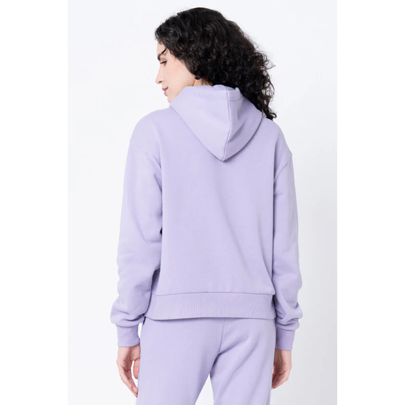 Women's Light Purple Typography Hoodie - Image 3