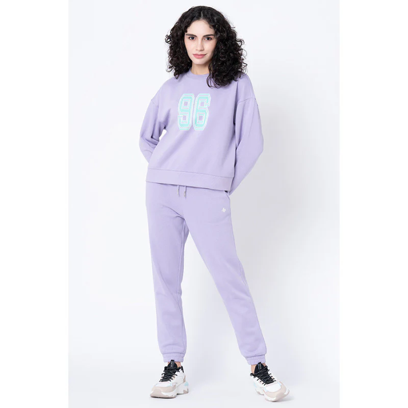 Women's Light Purple Typography Sweatshirt - Image 5