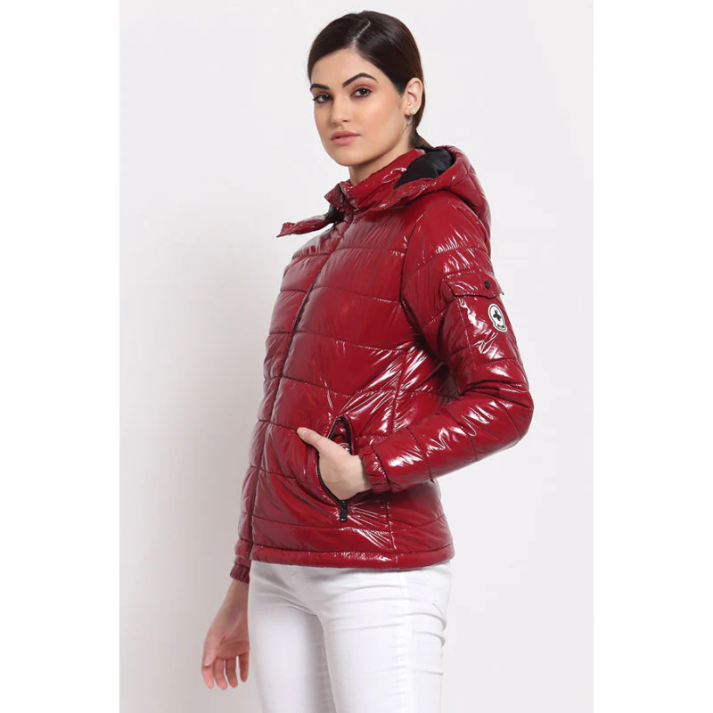 Women's Maroon Jacket - Image 2