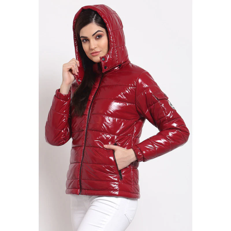 Women's Maroon Jacket - Image 3