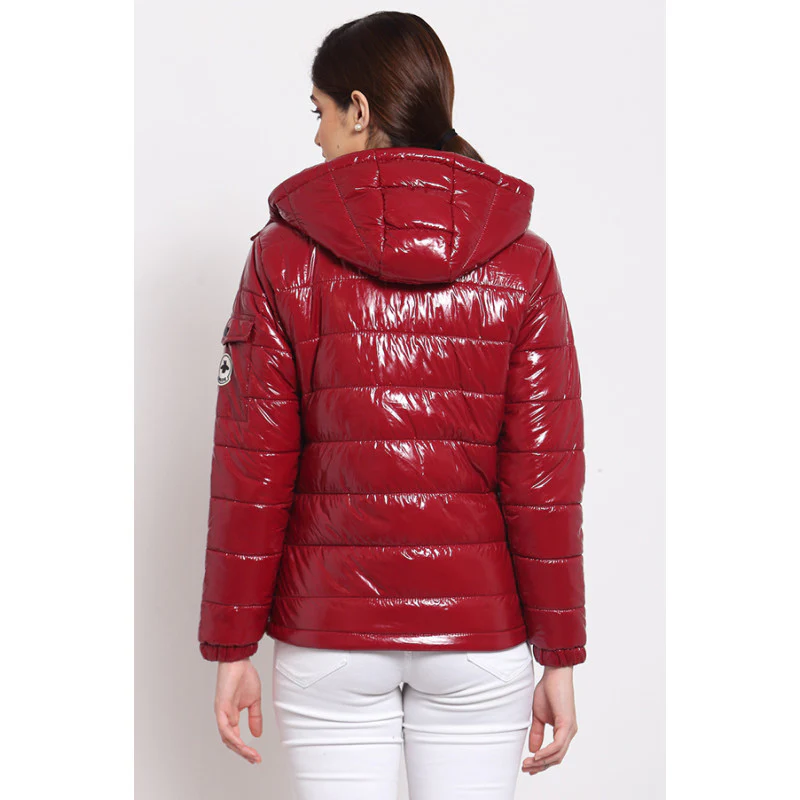 Women's Maroon Jacket - Image 4