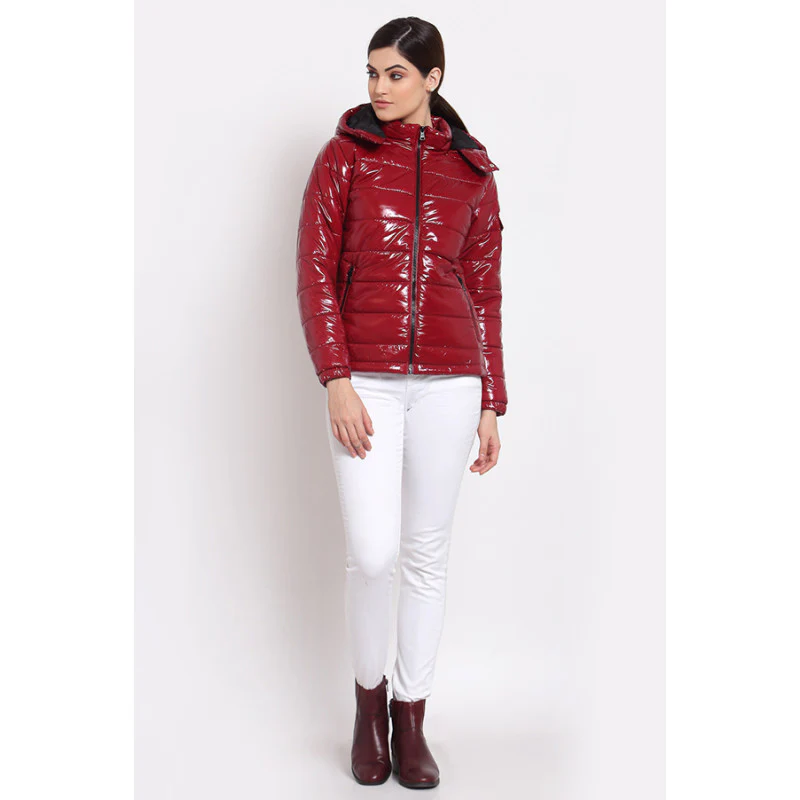 Women's Maroon Jacket - Image 5