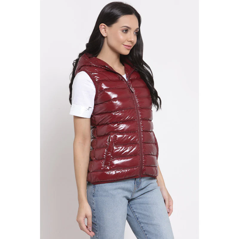 Women's Maroon Jacket - Image 3