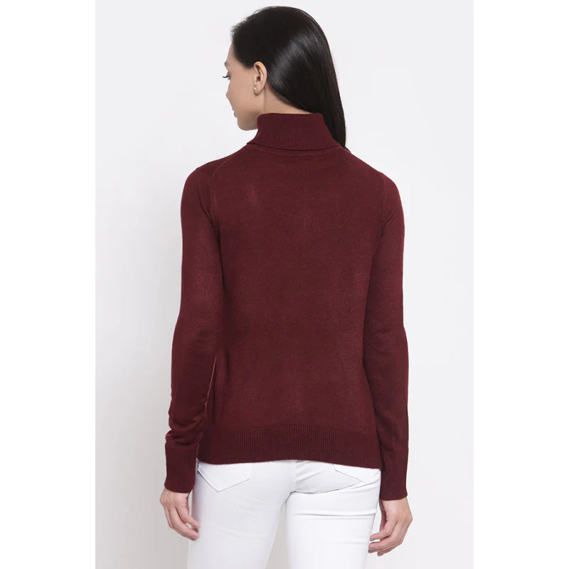 Women's Maroon Sweater - Image 2
