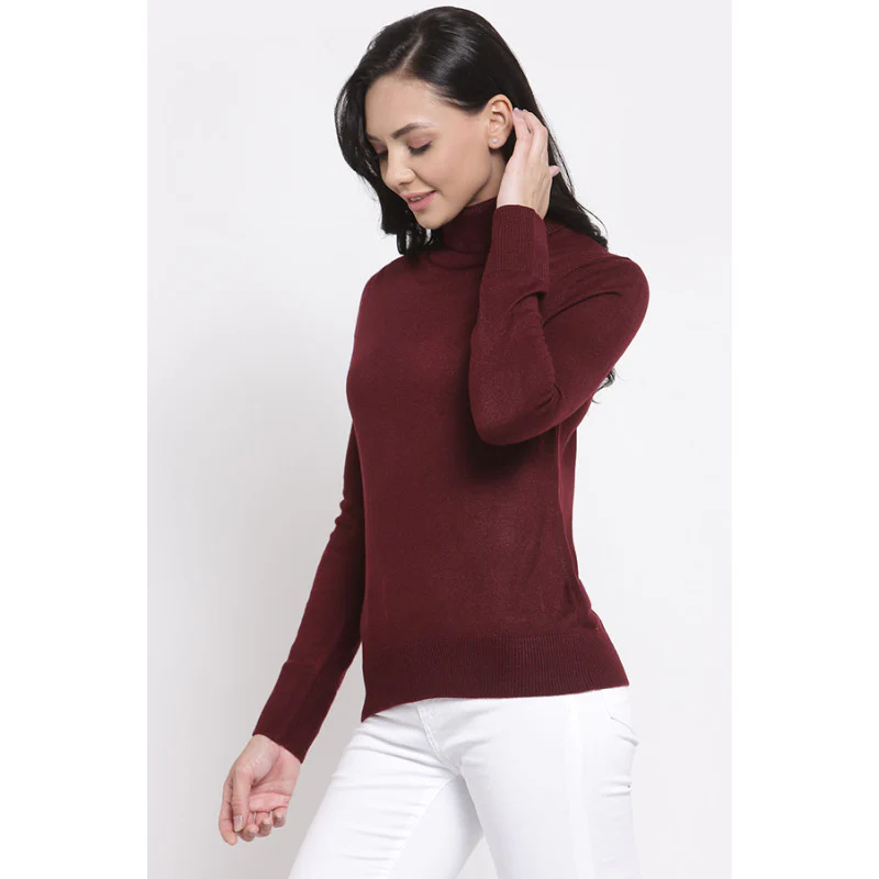 Women's Maroon Sweater - Image 3