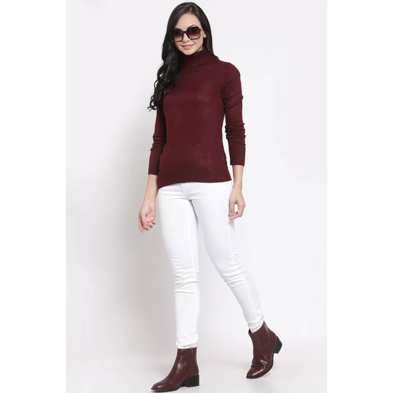 Women's Maroon Sweater - Image 4
